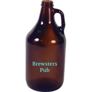 Amber 64 oz beer growler can be imprinted. #ARC69