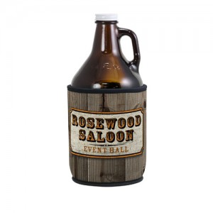 Full color growler cover makes a great impression with your logo or art n0638-4CP